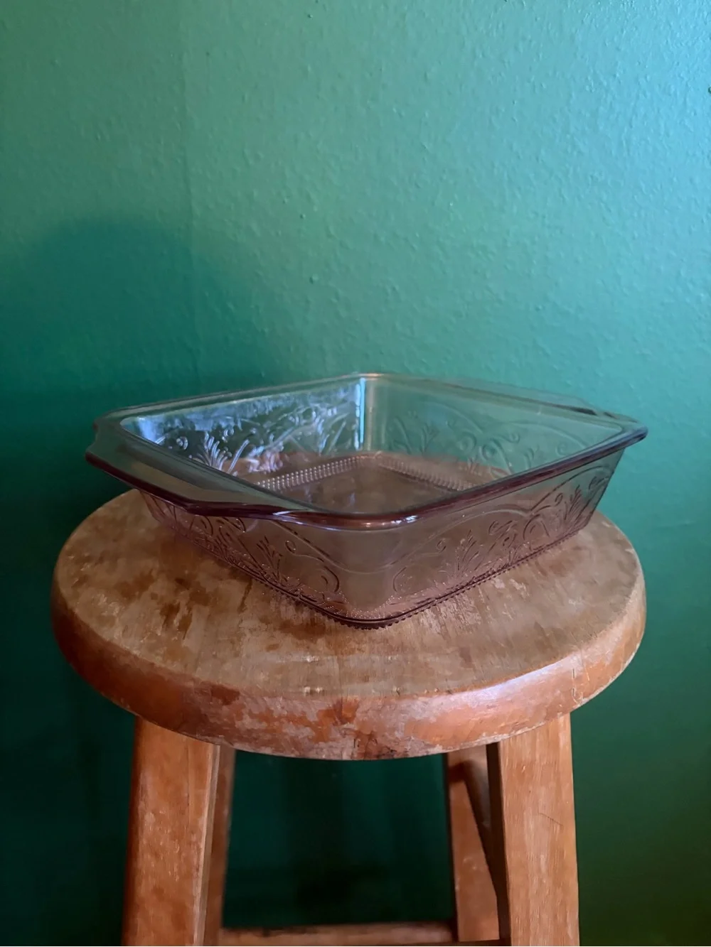 Anchor Hocking Laurel Rosewater Embossed Baking Dish 2 Quart